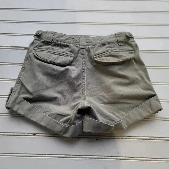 Girl 8 Old Navy Sage Green Cargo Pocket Adj. Waist Rolled Cuff Summer Shorts - Picture 2 of 8